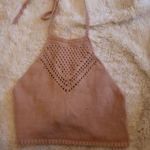crochet knit tank halter tank!